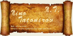 Nino Tatomirov vizit kartica